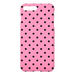 Small black Polka Dots on hot pink iPhone 7 Plus Case