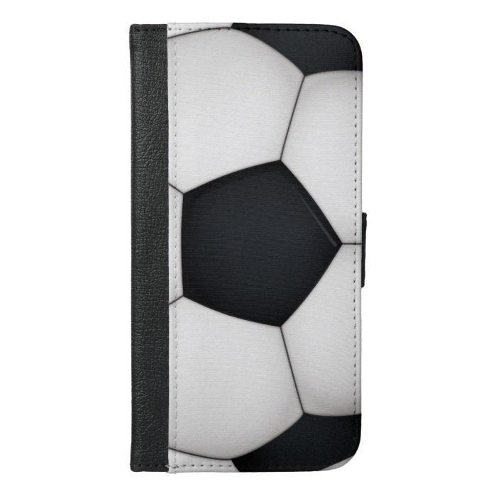 Soccer football print iPhone 6/6s plus wallet case