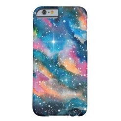 Space Art Watercolor Galaxy Barely There iPhone 6 Case