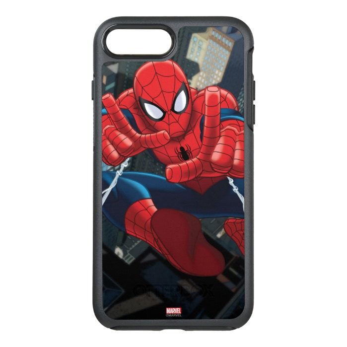 Spider-Man Shooting Web High Above City OtterBox Symmetry iPhone 7 Plus Case