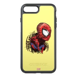 Spider-Man Sketched Marker Drawing OtterBox Symmetry iPhone 7 Plus Case