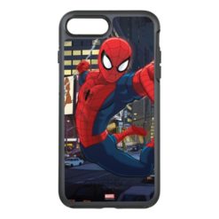 Spider-Man Web Slinging Through Traffic OtterBox Symmetry iPhone 7 Plus Case