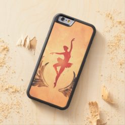 Sport Silhouette ballet dancer Carved Maple iPhone 6 Bumper