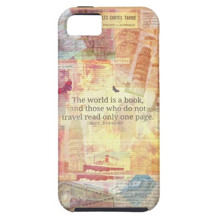 St. Augustine World is a Book travel quote iPhone SE/5/5s Case