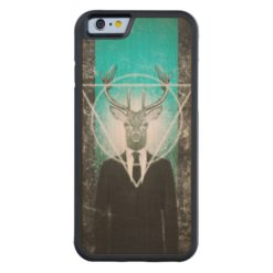 Stag in suit Carved maple iPhone 6 bumper case