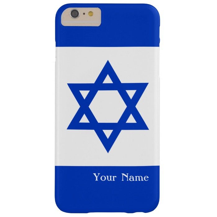Star of David Blue Personalized Barely There iPhone 6 Plus Case