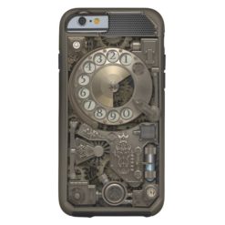 Steampunk Rotary Metal Dial Phone. Case. Tough iPhone 6 Case