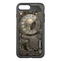 Steampunk Rotary Metal Dial Phone. OtterBox Symmetry iPhone 7 Plus Case