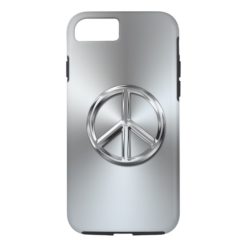 Steel Gradient Graphic Peace Symbol iPhone 7 Case