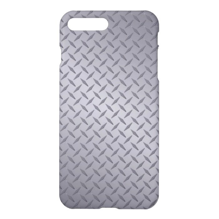 Steel Gray Diamond Plate iPhone 7 Plus Case