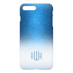 Stylish Blue Monogram | Boy's Professional Gifts iPhone 7 Plus Case
