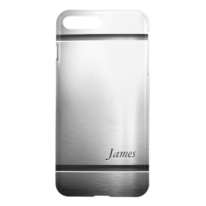 Stylish Brush Metal Stainless Steel Look Pattern iPhone 7 Plus Case