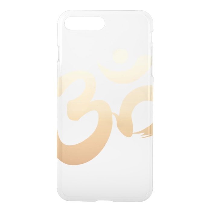 Stylish Gold Om Symbol Yoga iPhone 7 Plus Case
