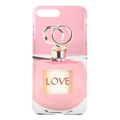 Stylish Perfume Bottle Unique Girly Pink and Gold iPhone 7 Plus Case