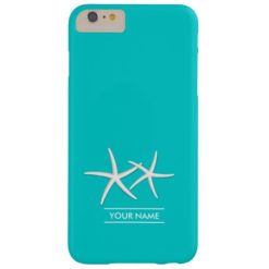 Stylish Tiffany Blue Starfish Barely There iPhone 6 Plus Case