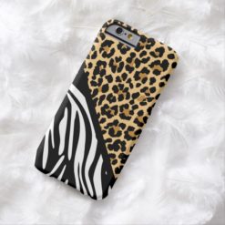 Stylish Zebra Print and Leopard Print iPhone Case