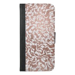 Stylish rose gold geometric hand drawn pattern iPhone 6/6s plus wallet case