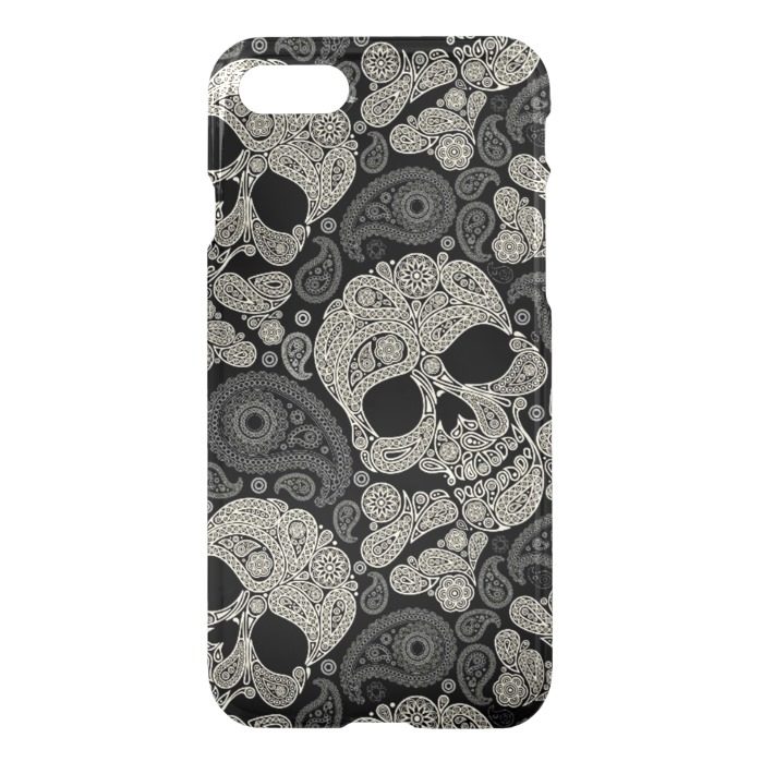 Sugar Skull Crossbones Pattern iPhone 7 Case