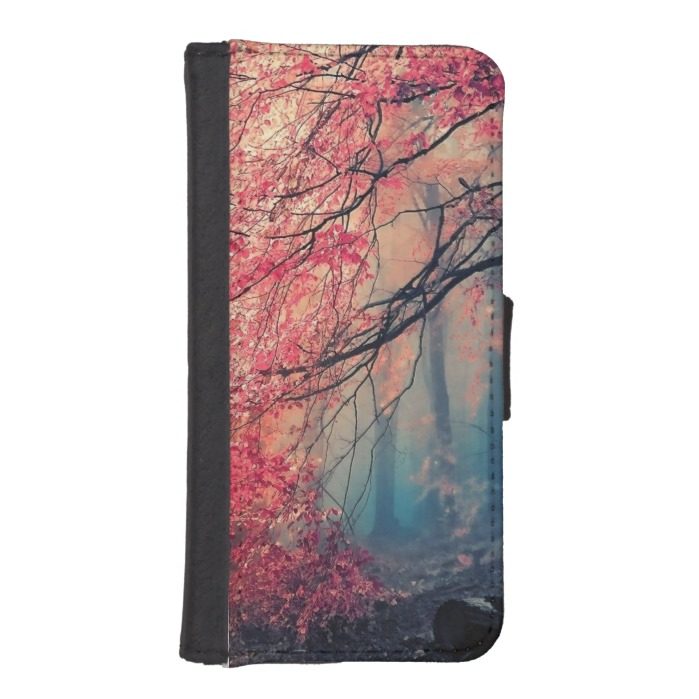 Summer and winter in the forest iPhone SE/5/5s wallet case