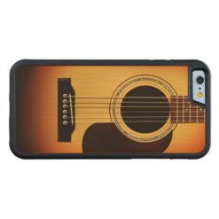 Sunburst Acoustic Guitar Carved Maple iPhone 6 Bumper Case