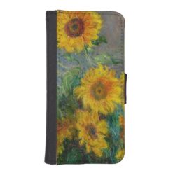 Sunflowers by Claude Monet Wallet Phone Case For iPhone SE/5/5s