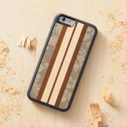 Sunset Beach Surfboard Hawaiian Carved Maple iPhone 6 Bumper Case