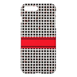 Super Cute Black White Red Pattern Chic iPhone 7 Plus Case