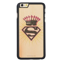 Supergirl Logo with Crown Carved Maple iPhone 6 Plus Slim Case