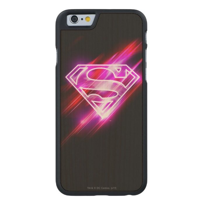 Supergirl Pink Carved Maple iPhone 6 Case
