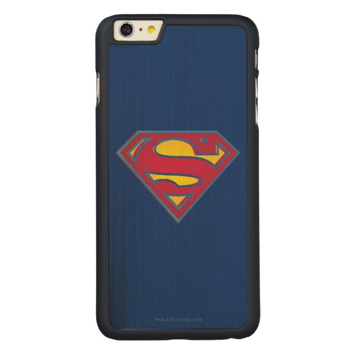 Superman S-Shield | Dot Logo Carved Maple iPhone 6 Plus Case