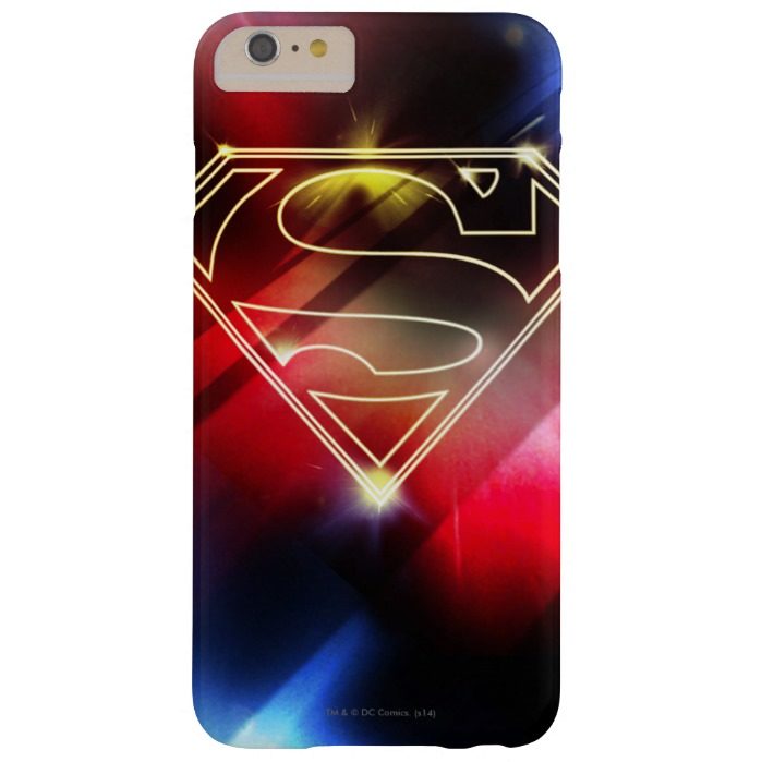 Superman Stylized | Shiny Yellow Outline Logo Barely There iPhone 6 Plus Case