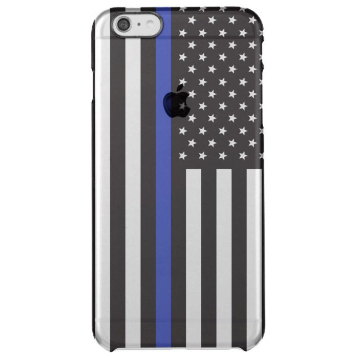 Support the Police Thin Blue Line American Clear iPhone 6 Plus Case