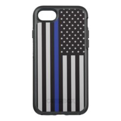 Support the Police Thin Blue Line American Flag OtterBox Symmetry iPhone 7 Case
