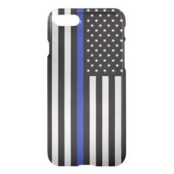 Support the Police Thin Blue Line American Flag iPhone 7 Case