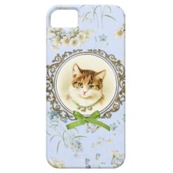 Sweet vintage cat portrait iPhone SE/5/5s case