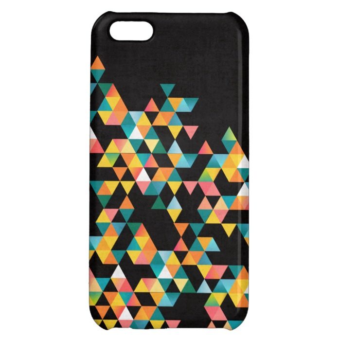 Tako - Colorful Vibrant Abstract Triangle Pattern iPhone 5C Cover
