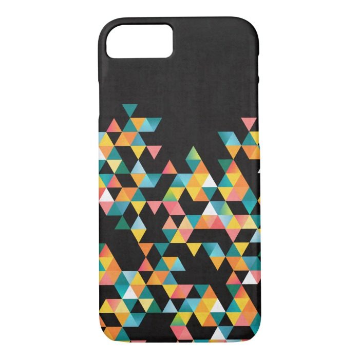 Tako - Colorful Vibrant Abstract Triangle Pattern iPhone 7 Case