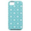 Teal Geometric Floral Pattern iPhone SE/5/5s Case