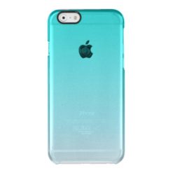 Teal Ombre Clear iPhone 6/6S Case