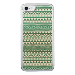 Teal Watercolor Abstract Aztec Tribal Print Pattrn Carved iPhone 7 Case