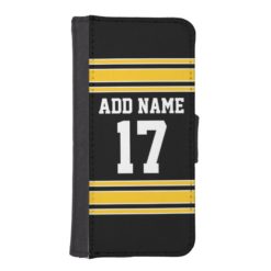 Team Jersey with Custom Name and Number Wallet Phone Case For iPhone SE/5/5s