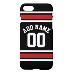 Team Jersey with Custom Name and Number iPhone 7 Case