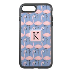Tender Flamingo Pattern | Monogram OtterBox Symmetry iPhone 7 Plus Case