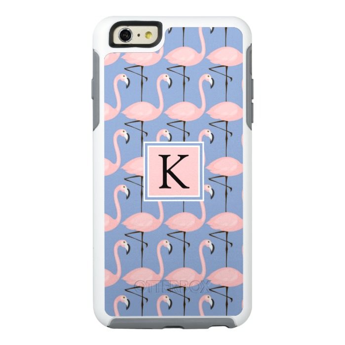 Tender Flamingo Pattern | Monogram OtterBox iPhone 6/6s Plus Case
