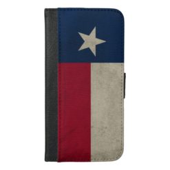 Texas Grunge- Lone Star Flag iPhone 6/6s Plus Wallet Case