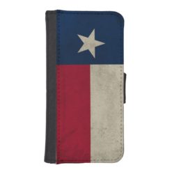 Texas Grunge- Lone Star Flag iPhone SE/5/5s Wallet Case