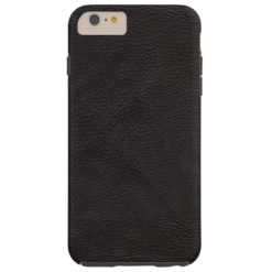 Textured Black Leather Tough iPhone 6 Plus Case