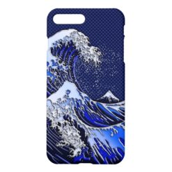 The Great Hokusai Wave chrome carbon fiber styles iPhone 7 Plus Case