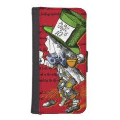 The Mad Hatter Wallet Phone Case For iPhone SE/5/5s