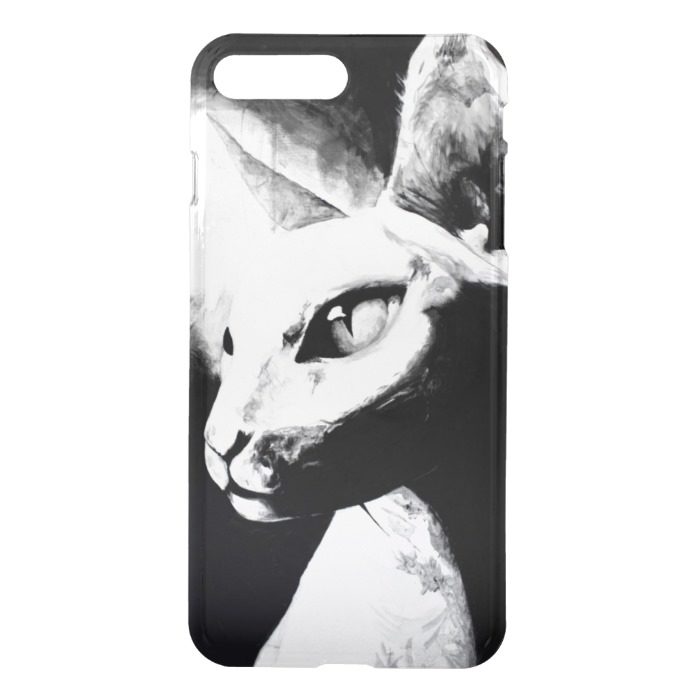 The Sphynx Cat Feline Art iPhone7+ Clear Case
